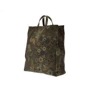 Gucci Khaki tote bag leather Floral Green Flower canvas